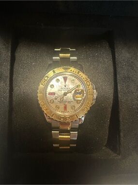 Rolex yacht master with jubilee Gold and Silver  bracelet.